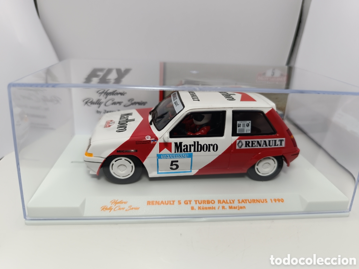 Slot Cars: FLY RENAULT 5 GT TURBO RALLY SATURNUS 1990 MARLBORO