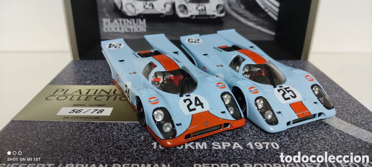 Slot Cars: SET PORSCHE 917 GULF SPA SLOTWINGS SCALEXTRIC FLY