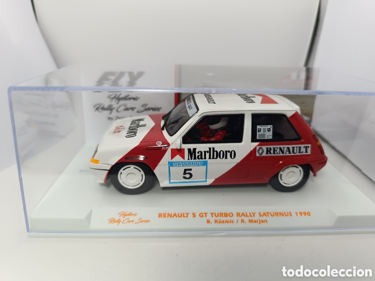 Slot Cars: FLY RENAULT 5 GT TURBO RALLY SATURNUS 1990 MARLBORO