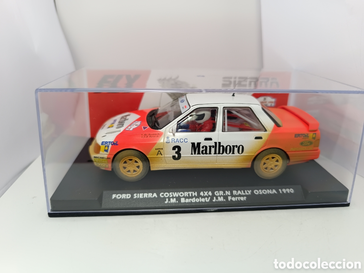 Slot Cars: FLY FORD SIERRA COSWORTH 4X4 RALLY OSONA 1990 MARLBORO SUCIO