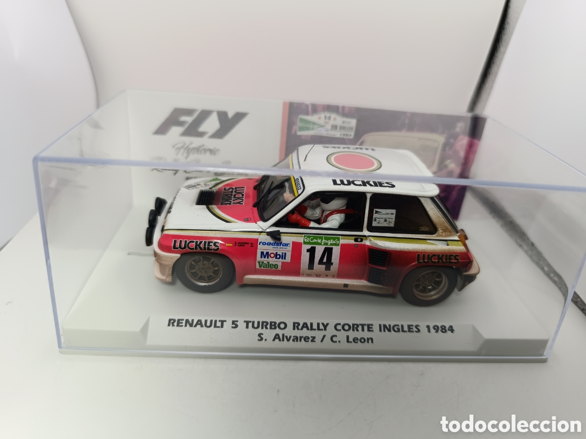 Slot Cars: FLY RENAULT 5 TURBO RALLY CORTE INGLES 1984 LUCKY STRIKE SUCIO