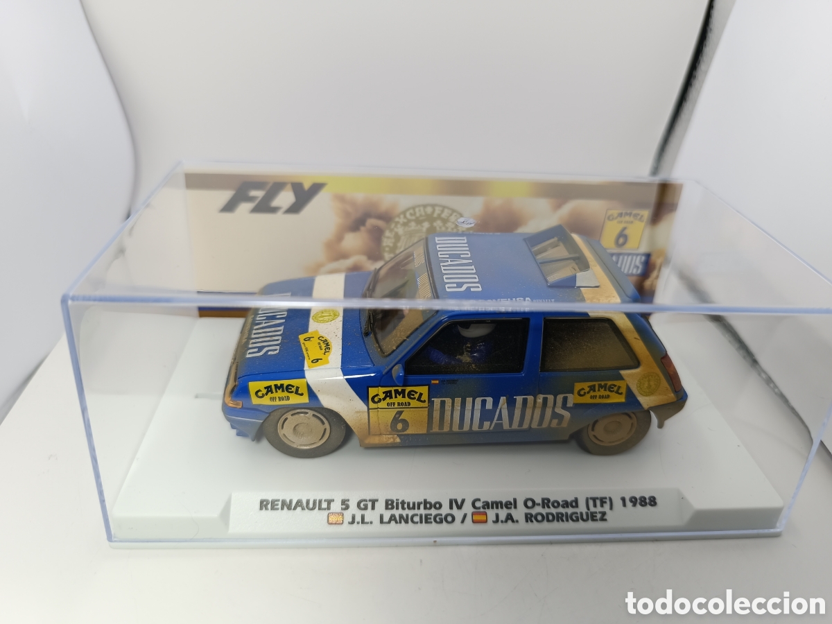 Slot Cars: FLY RENAULT 5 GT BITURBO CAMEL OFF ROAD DUCADOS VERSI&Oacute;N SUCIO