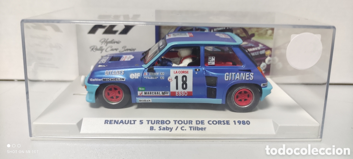 Slot Cars: RENAULT 5 TURBO GITANES RALLY C&Oacute;RCEGA 1980 FLY SCALEXTRIC