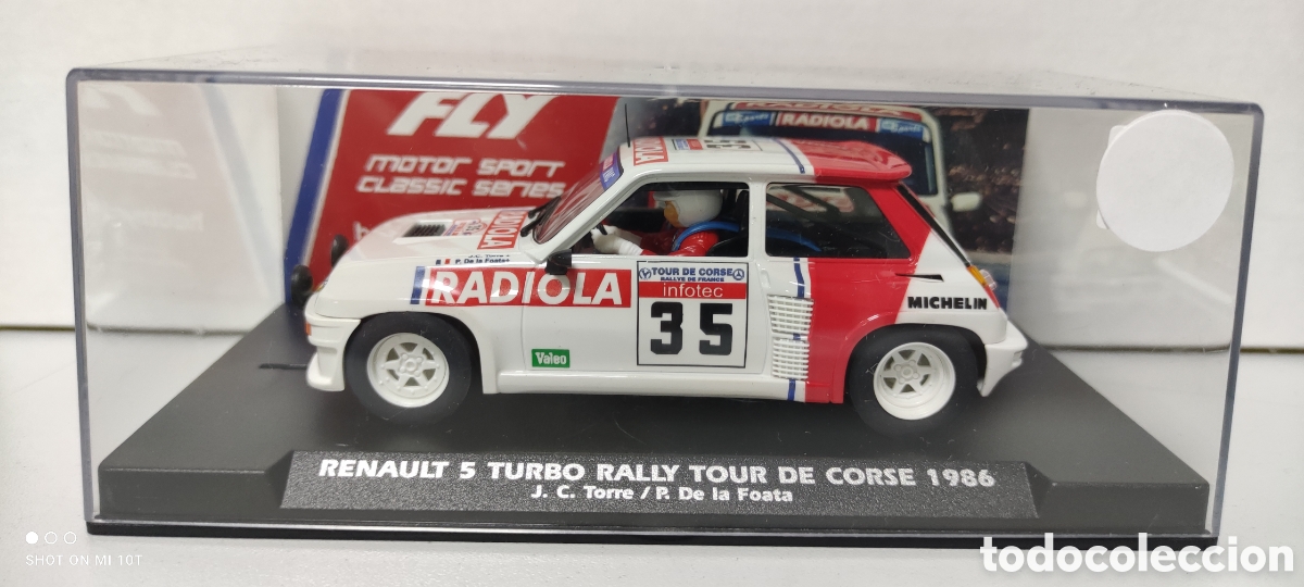 Slot Cars: RENAULT 5 TURBO RADIOLA RALLY C&Oacute;RCEGA 1986 FLY SCALEXTRIC