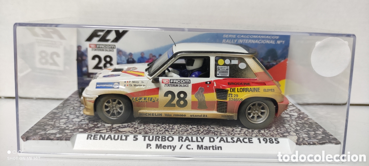 Slot Cars: RENAULT 5 TURBO RALLY ALSACIA 1985 EFECTO BARRO FLY SCALEXTRIC