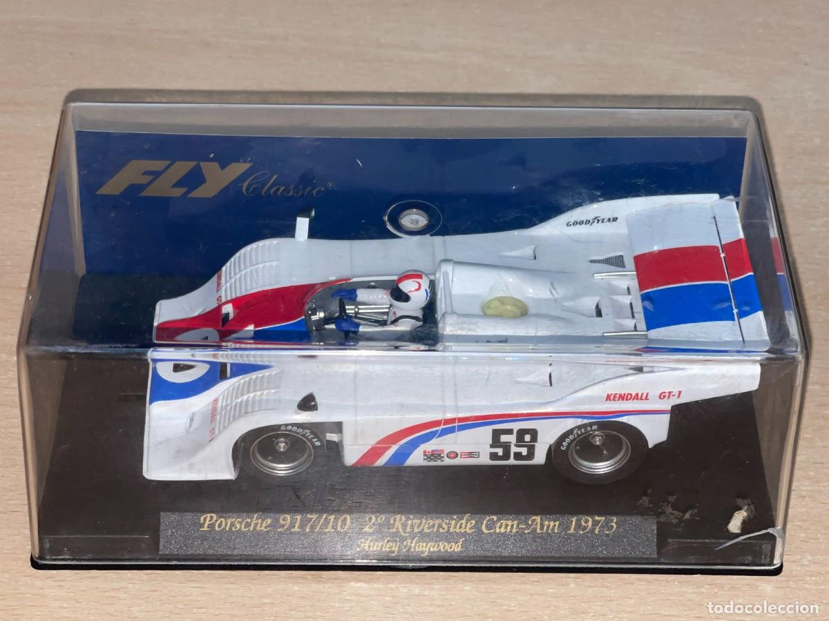 Slot Cars: 2002- Scalextric FLY Porsche 917/10 #59 2&ordm; Riverside Can-Am 1973 Hurley Haywood A162 slot car 1:32