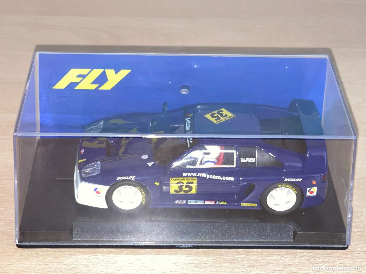 Slot Cars: 2003- Scalextric FLY Venturi 400 Azul P&aacute;ginas Amarillas Mac&iacute;as Camp Antena 3 Ref. A13 slot car 1:32