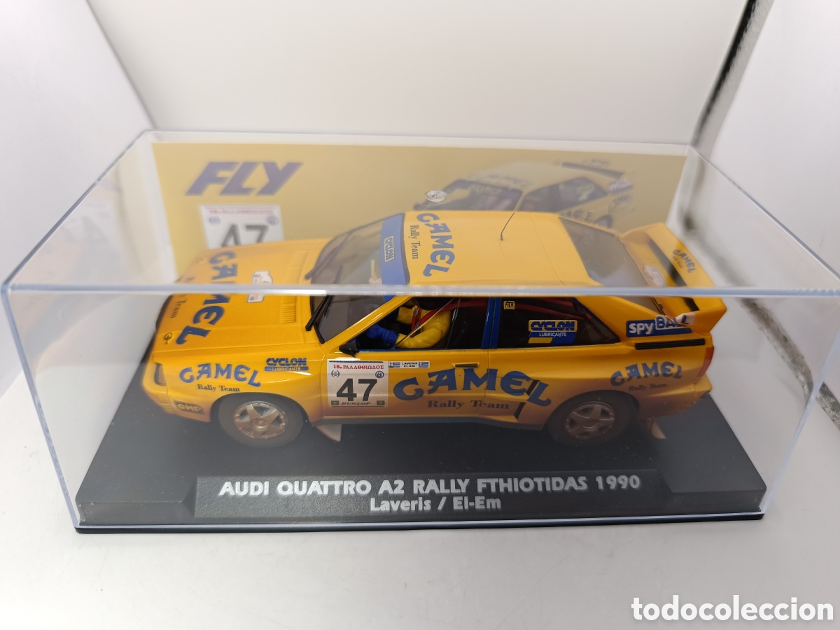 Slot Cars: FLY AUDI QUATTRO A2 RALLY FTHIOTIDAS 1990 CAMEL SUCIO