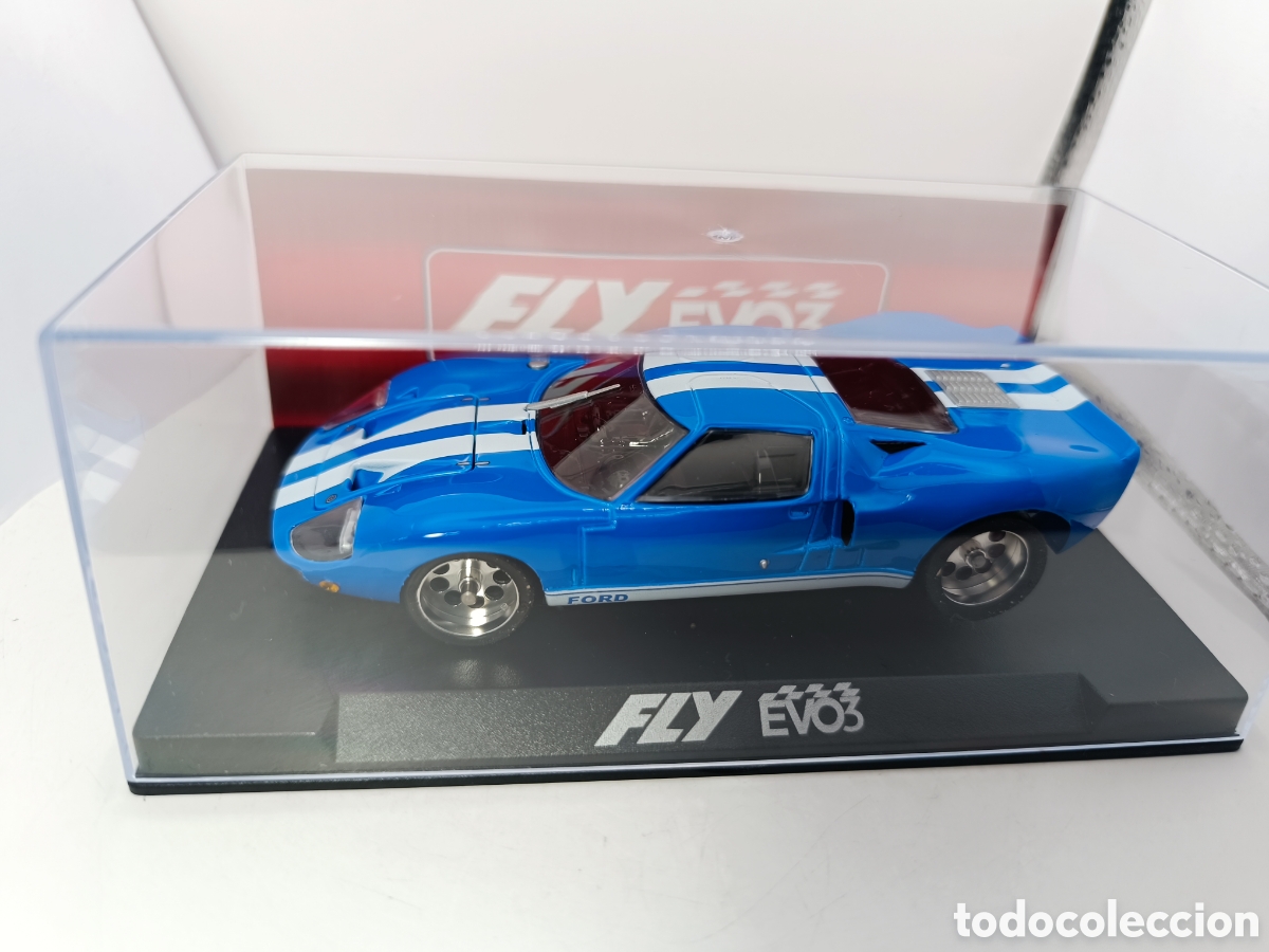 Slot Cars: FLY FORD GT40 AZUL EVO3