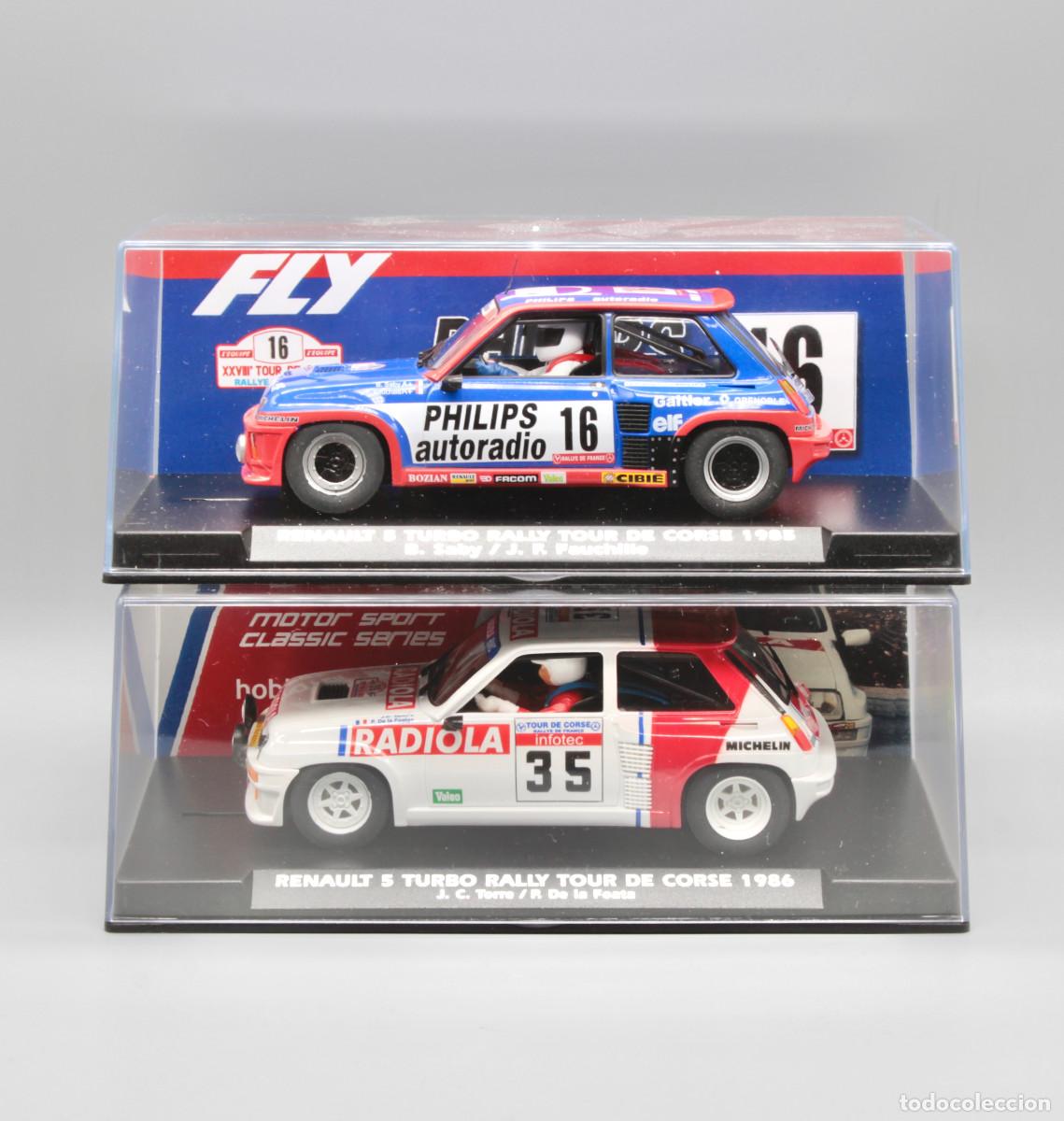 Slot Cars: Lote 2 Renault 5 Turbo Fly Rally Tour de Corse
