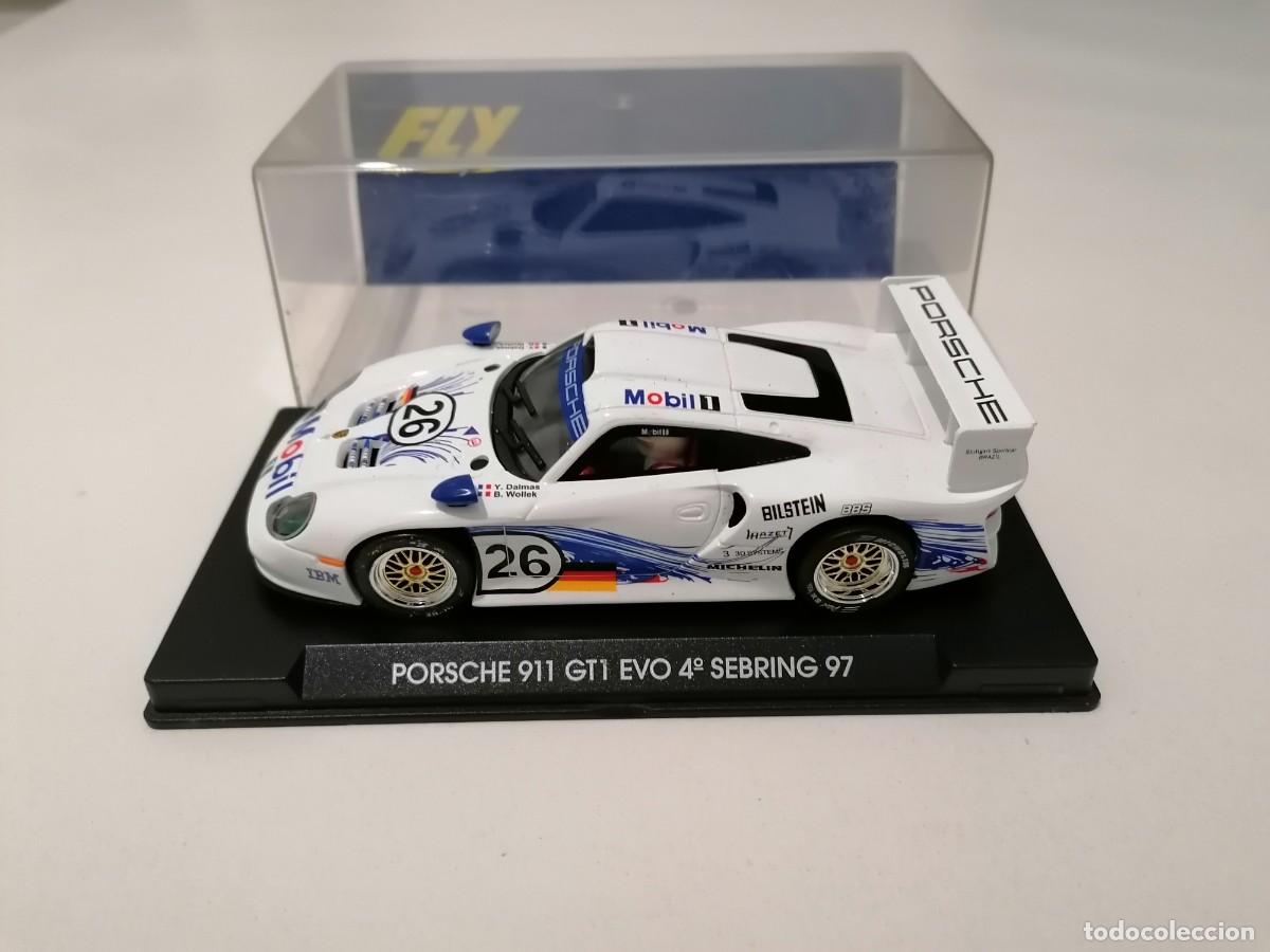 Slot Cars: Fly 1/32 A51 Porsche 911 GT1 EVO 4&ordm; Sebring 97 Nuevo
