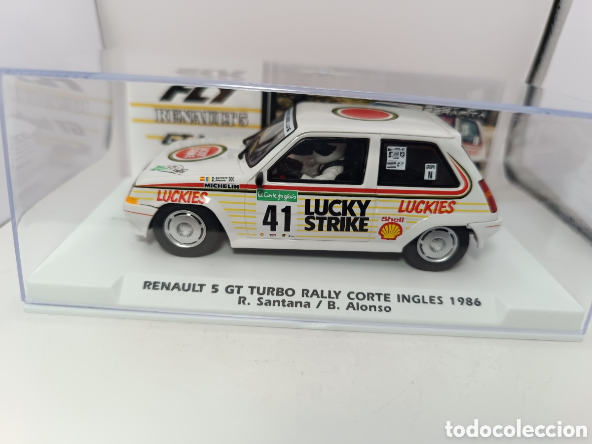 Slot Cars: FLY RENAULT 5 GT TURBO RALLY CORTE INGLES 1986 LUCKY STRIKE