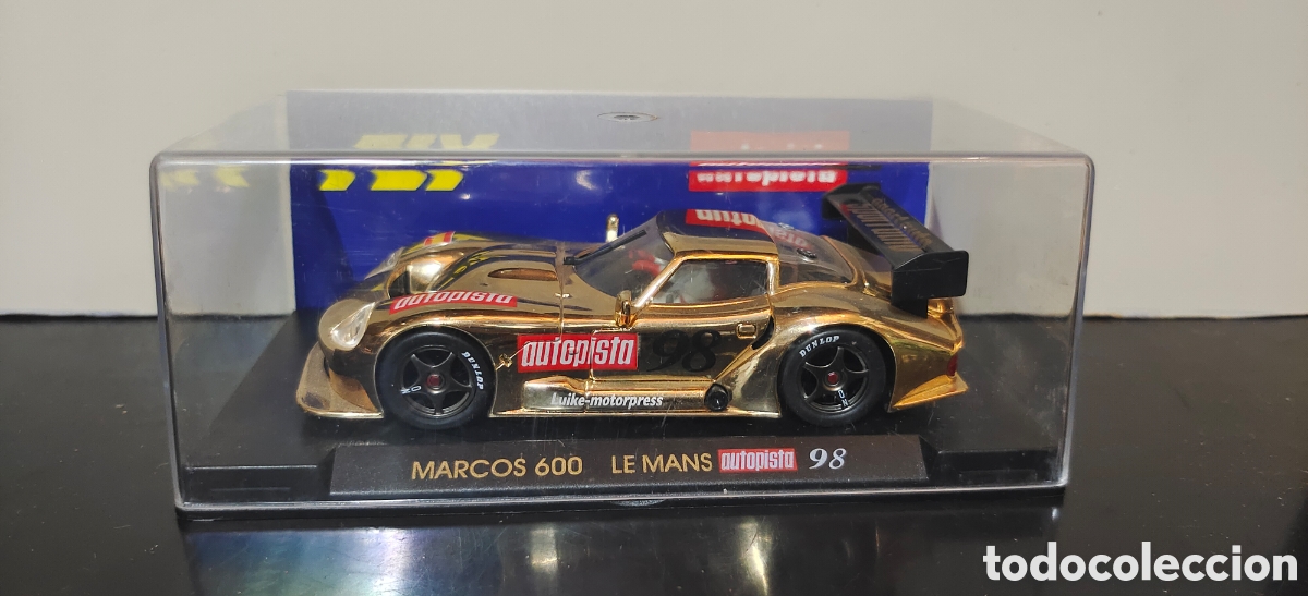 Slot Cars: Tres coches Slot de Fly, nuevos, Marcos 600 Oro Autopista, Porsche 908 Cromo, Viper GTS - R ORO