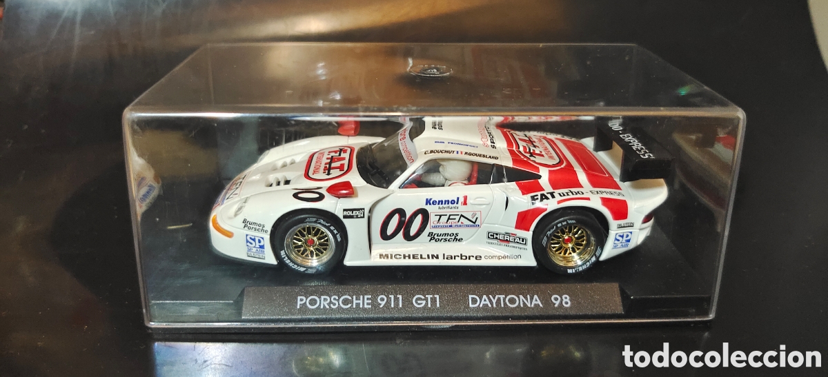 Slot Cars: Tres coches de Slot de Fly , Porsche 911 GT1, Porsche 911 GT1 98 CROMO , Marcos 600 LM