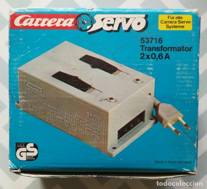 Slot Cars: TRANSFORMADOR - CARRERA SERVO RF.53716, 2 X 0,6 A - CAJA ORIGINAL, SIN ESTRENAR - PJRB