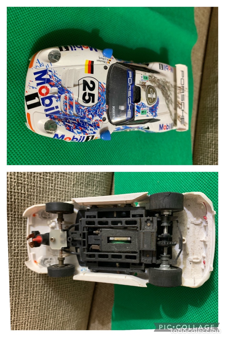 Slot Cars: Porsche 911 gt retocado especial con motor bobina verde