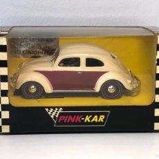 Slot Cars: SCALEXTRIC PINK-KAR VOLKSWAGEN BEETLE 1954 MARFIL REF. CV 015 SLOT CAR 1:32 MADE IN SPAIN. Lote 401560369