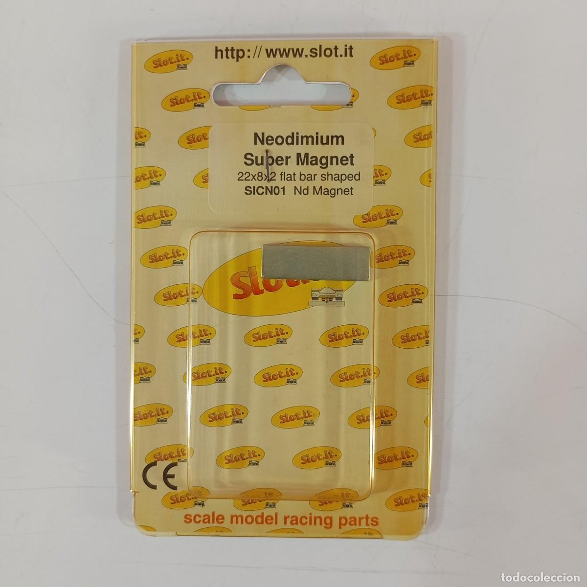 Slot Cars: SLOT.IT - NEODIMIUM SUPER MAGNET 22X8X2 FLAT BAR SHAPED - REF. SICN01 / CJ.P-3067