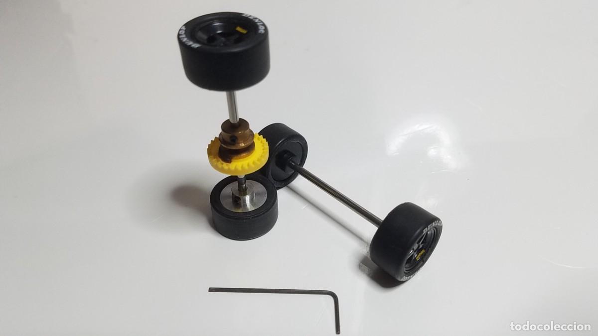 Slot Cars: SLOT SCALEXTRIC SLOT.IT JUEGO EJES TREN RUEDAS ALUMINIO PL&Aacute;STICO DUNLOP DENLOC