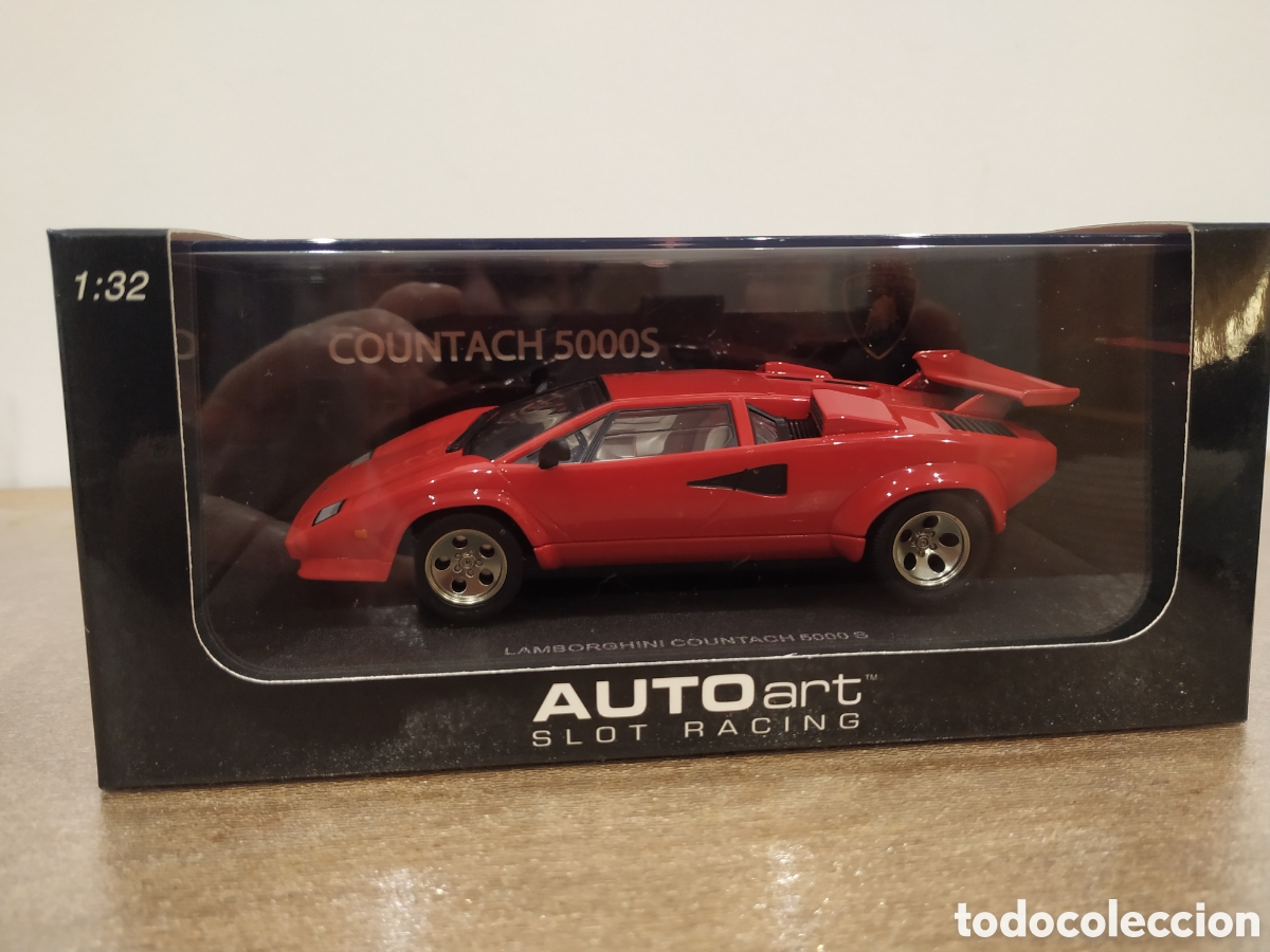 Slot Cars: LAMBORGHINI COUNTACH 5000 S rojo de AUTOART/SCALEXTRIC Slot Racing