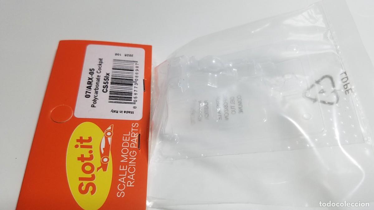 Slot Cars: SLOT SCALEXTRIC SLOT.IT BLISTER BOLSA BANDEJA PILOTOS COCKPIT POLICARBONATO 07/ARX-05 REF. CS55lx
