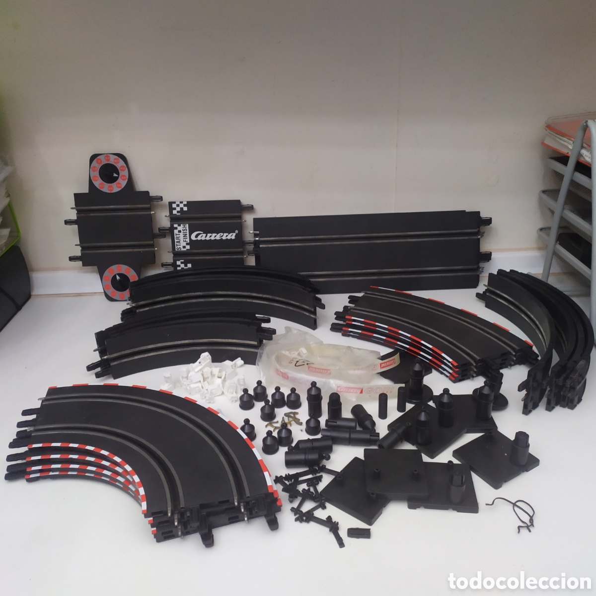 Slot Cars: Lote de piezas de circuito de coches marca Carrera