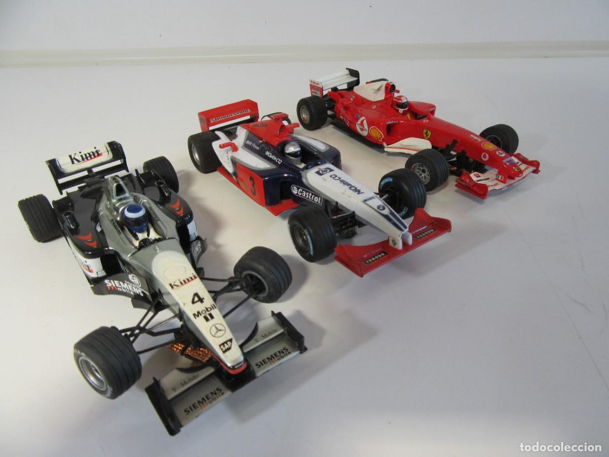 Slot Cars: SCALEXTRIC LOTE 3 COCHES F1 Y CARRERA MCLAREN MP4 - FERRARI USADOS