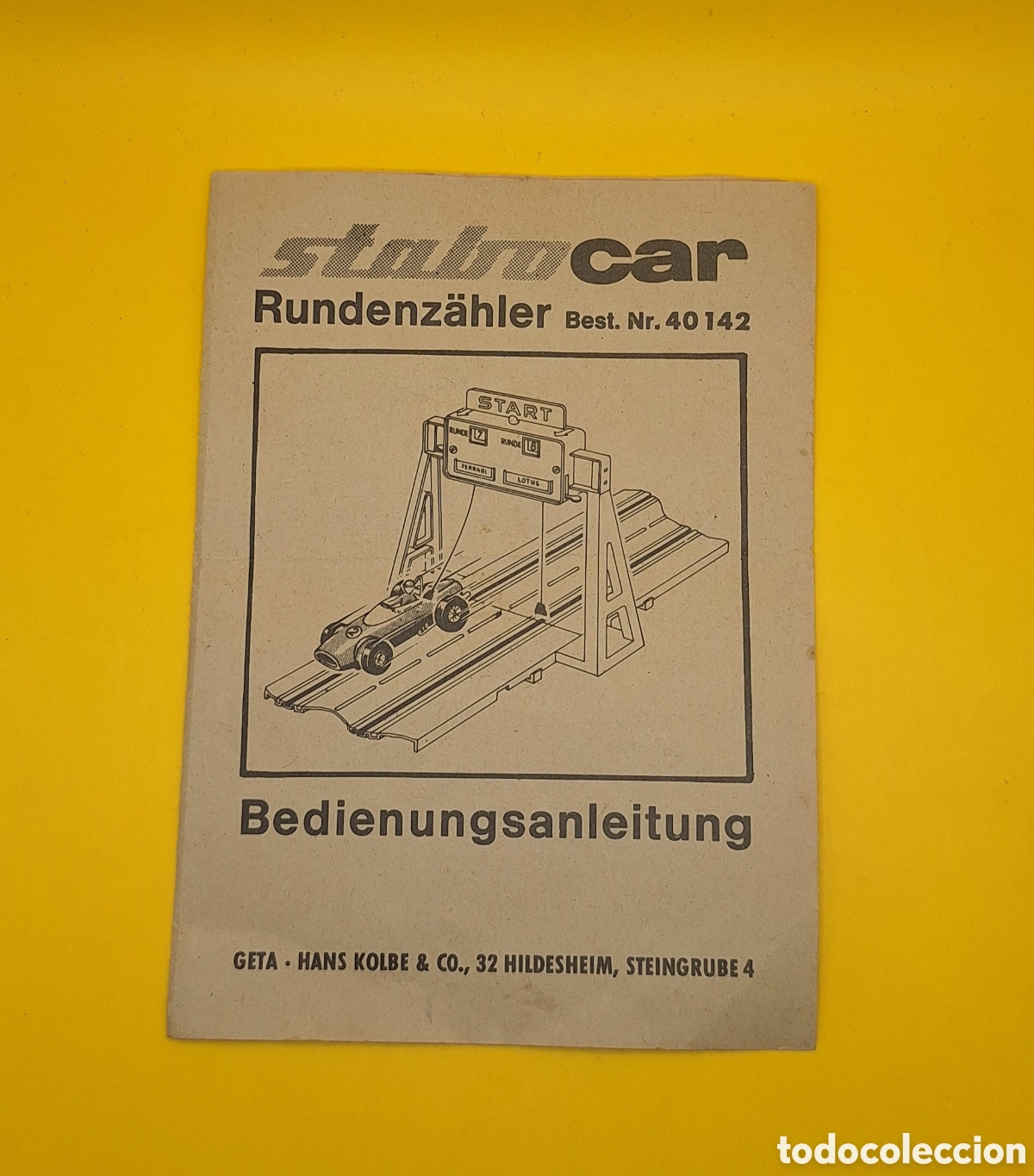 Slot Cars: Stabo Car - Instrucciones de Cuentavueltas - Tipo Scalextric -