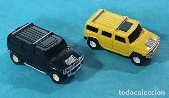 Slot Cars: LOTE DE 2 COCHES SLOT CAR - HUMMER H3 - COCHES PARA CORRER EN PISTA A ESCALA 1/43