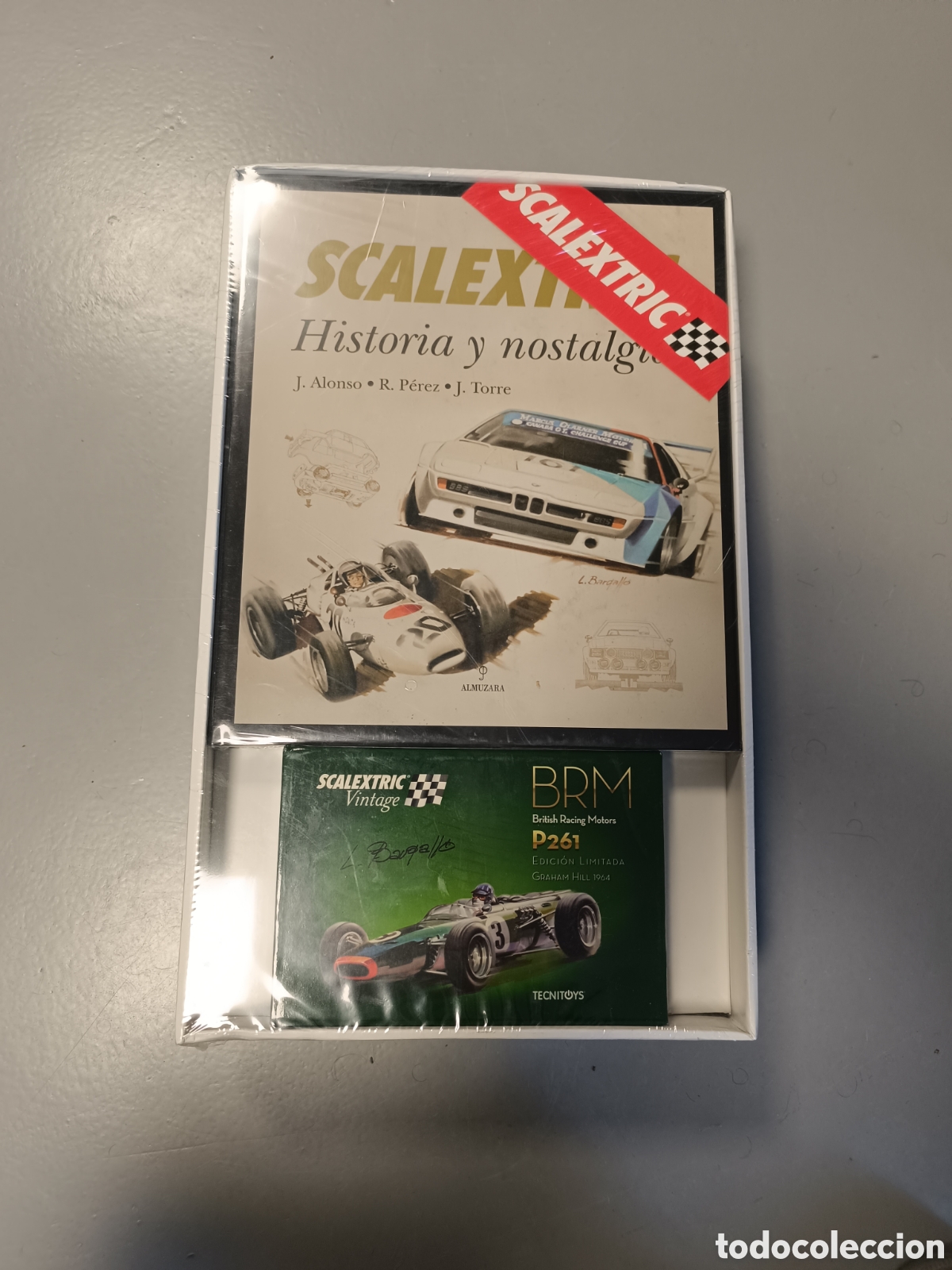 Slot Cars: SCALEXTRIC PACK LIBRO HISTORIA Y NOSTALGIA M&Aacute;S BRM VINTAGE FIRMADO POR BARGALLO