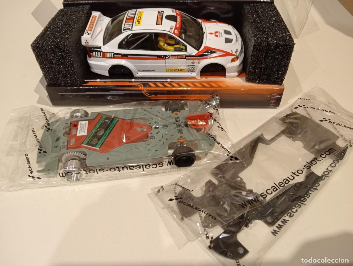 Slot Cars: Scaleauto. Mitsubishi EVO VI. Cup Blanco. Serie R. Ref. sc-6319b