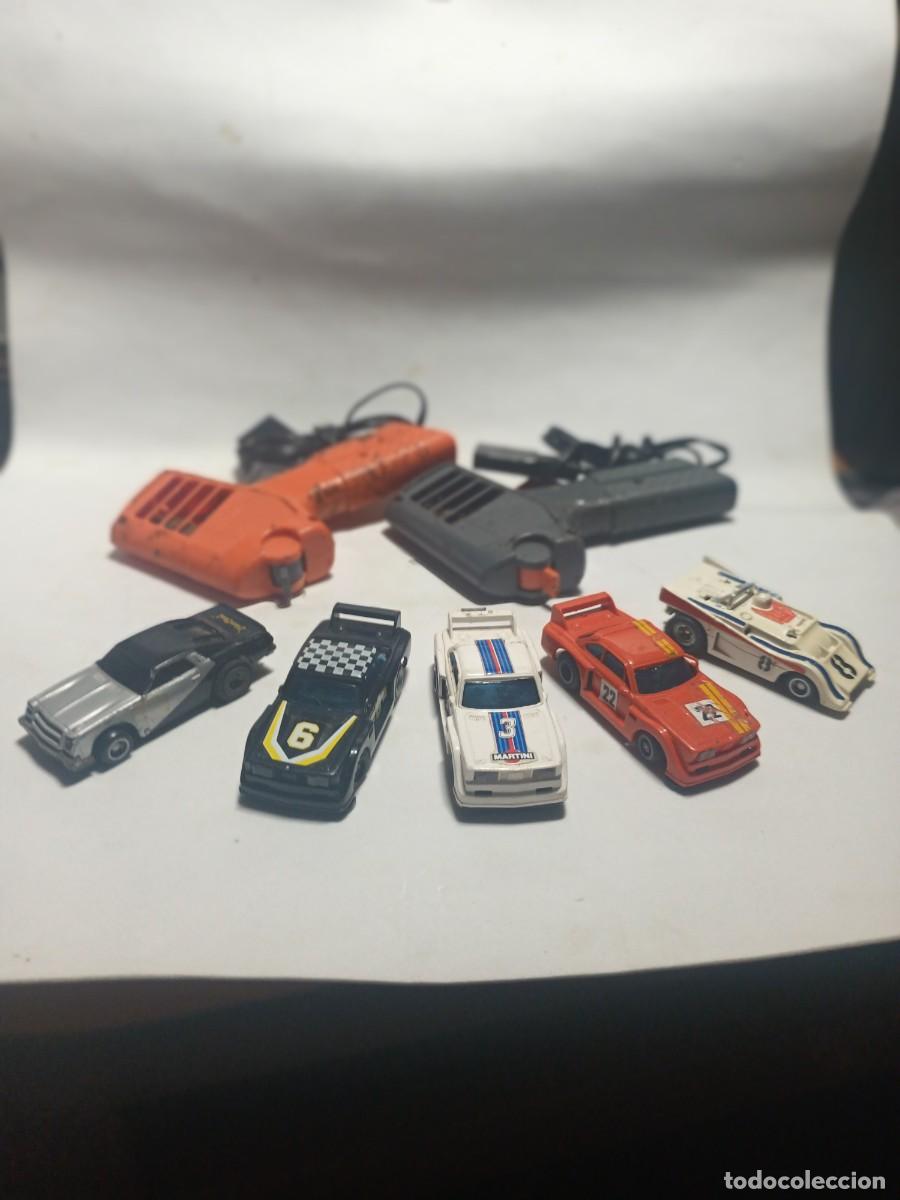 Slot Cars: 5 COCHES DE CARRERAS ELECTRICOS DE PISTA TCR IBER SLU MADE IN SAPIN A&Ntilde;OS 80 Y DOS MANDOS