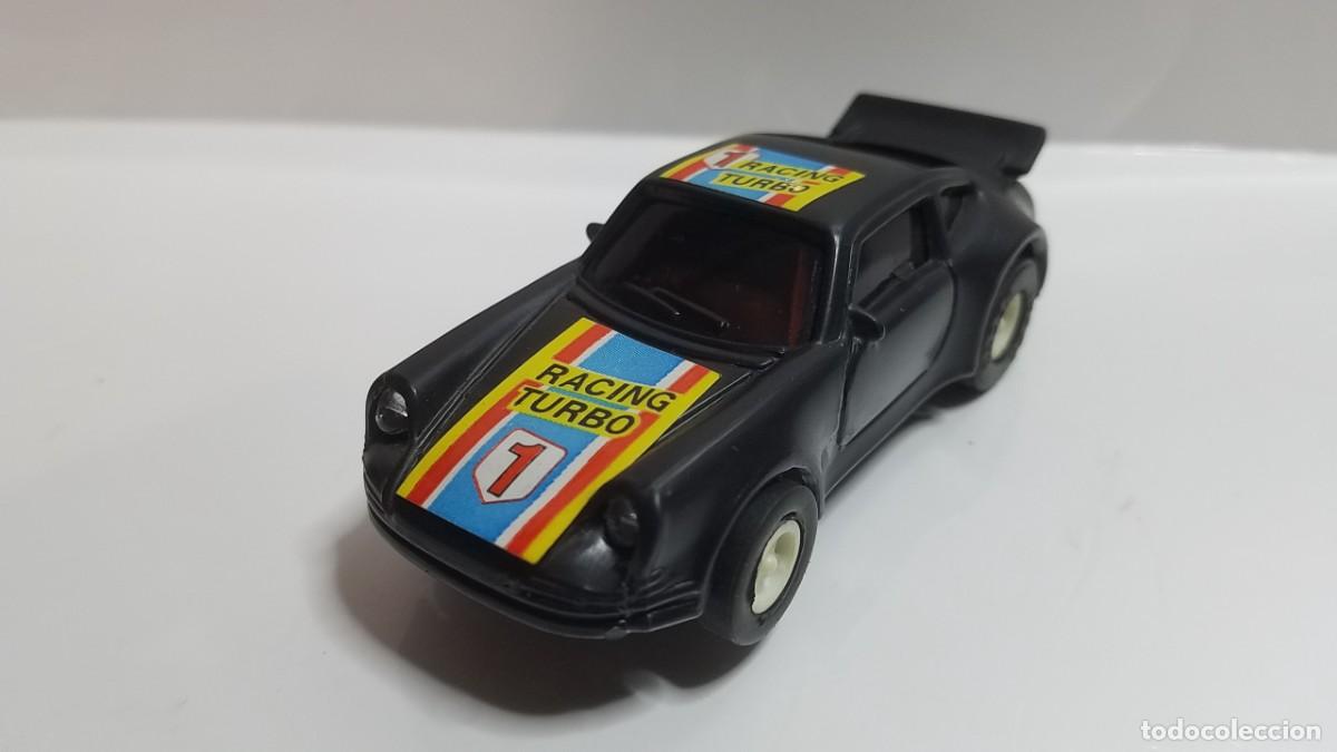Slot Cars: SLOT SCALEXTRIC RACING TURBO PORSCHE 911 NEGRO ESCALA 1:43 TIPO COMPACT O CARRERA GO