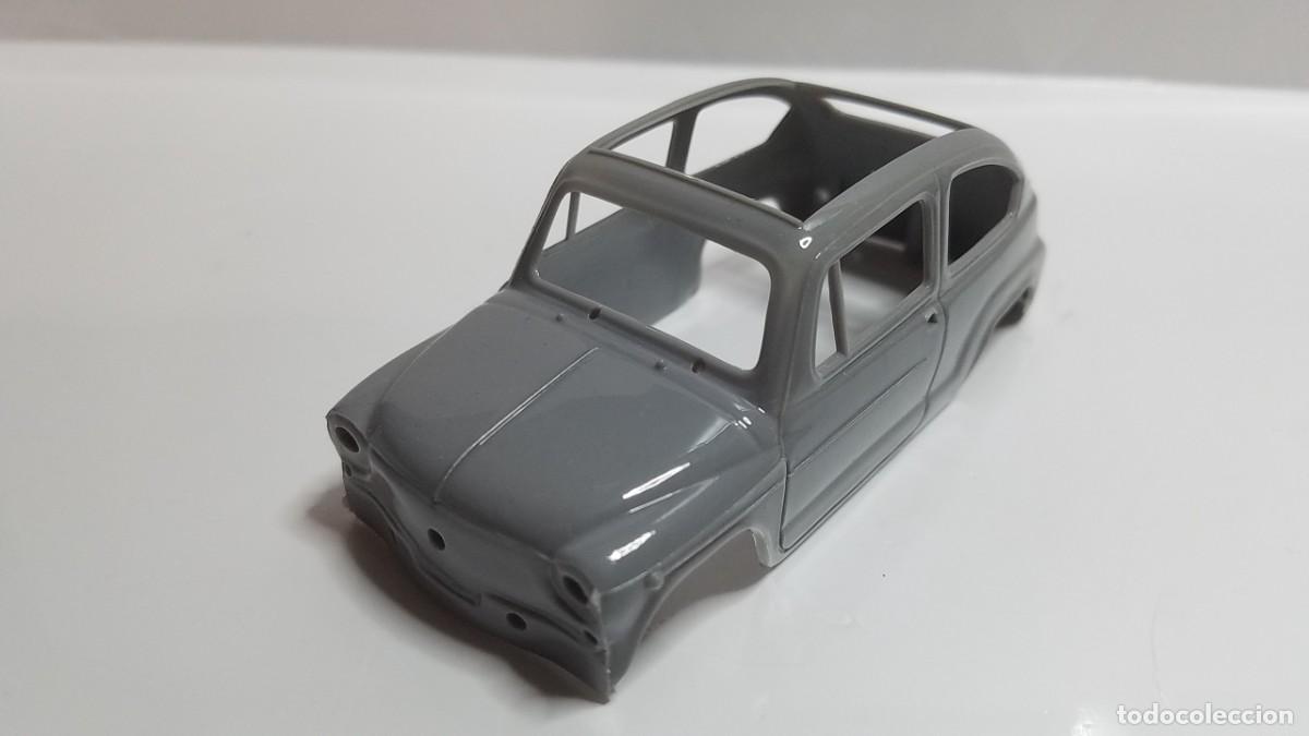 Slot Cars: SLOT SCALEXTRIC REPROTEC CARROCER&Iacute;A SEAT 600E GRIS OSCURO
