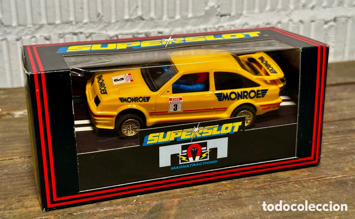 Slot Cars: SUPERSLOT. FORD RS COSWORTH. MONROE. SCALEXTRIC. A ESTRENAR. HORNBY. A&ntilde;os 80.