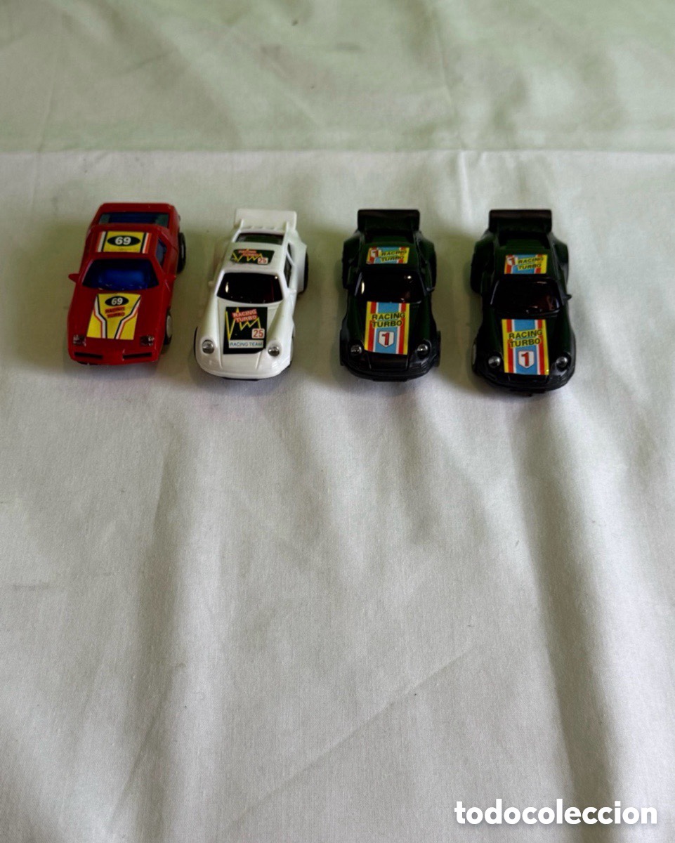Slot Cars: Lote de 4 coches Racing Turbo tipo scalextric . Buen estado