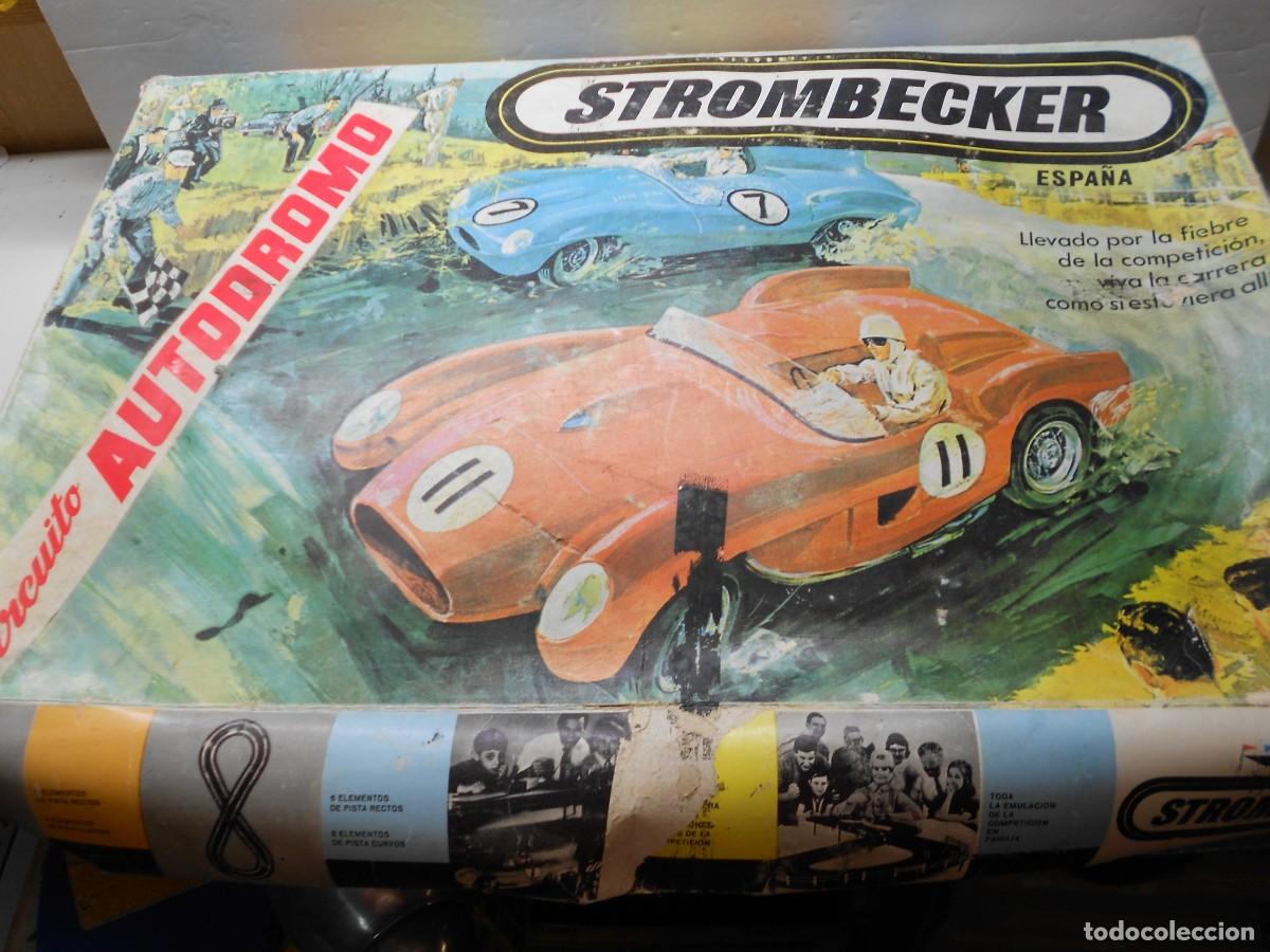 Slot Cars: circuito strombecker bastante trallado para piezas o completar caja mal lleva cajas extra