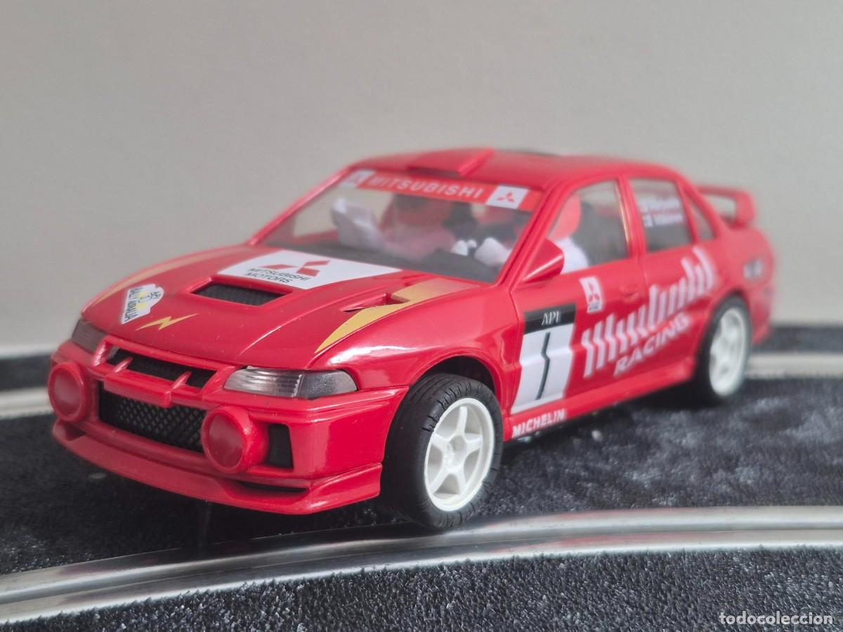Slot Cars: SCALEXTRIC COCHE MITSUBISHE LANCER EVO IV SLOT CAR MAKINEN HARJANNE