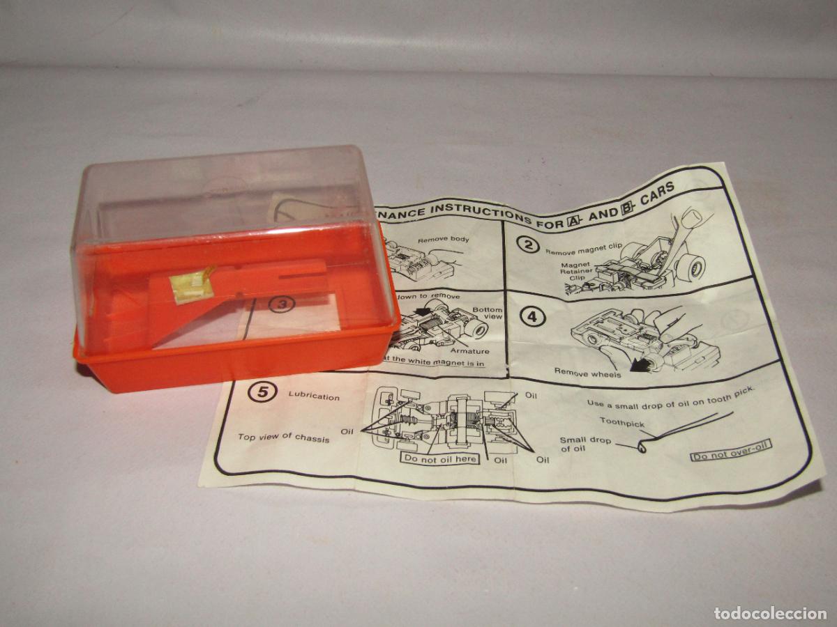 Slot Cars: Antigua Caja Vac&iacute;a y Manual de Mantenimiento e Instrucciones del CORVETTE Slot de AFX AURORA