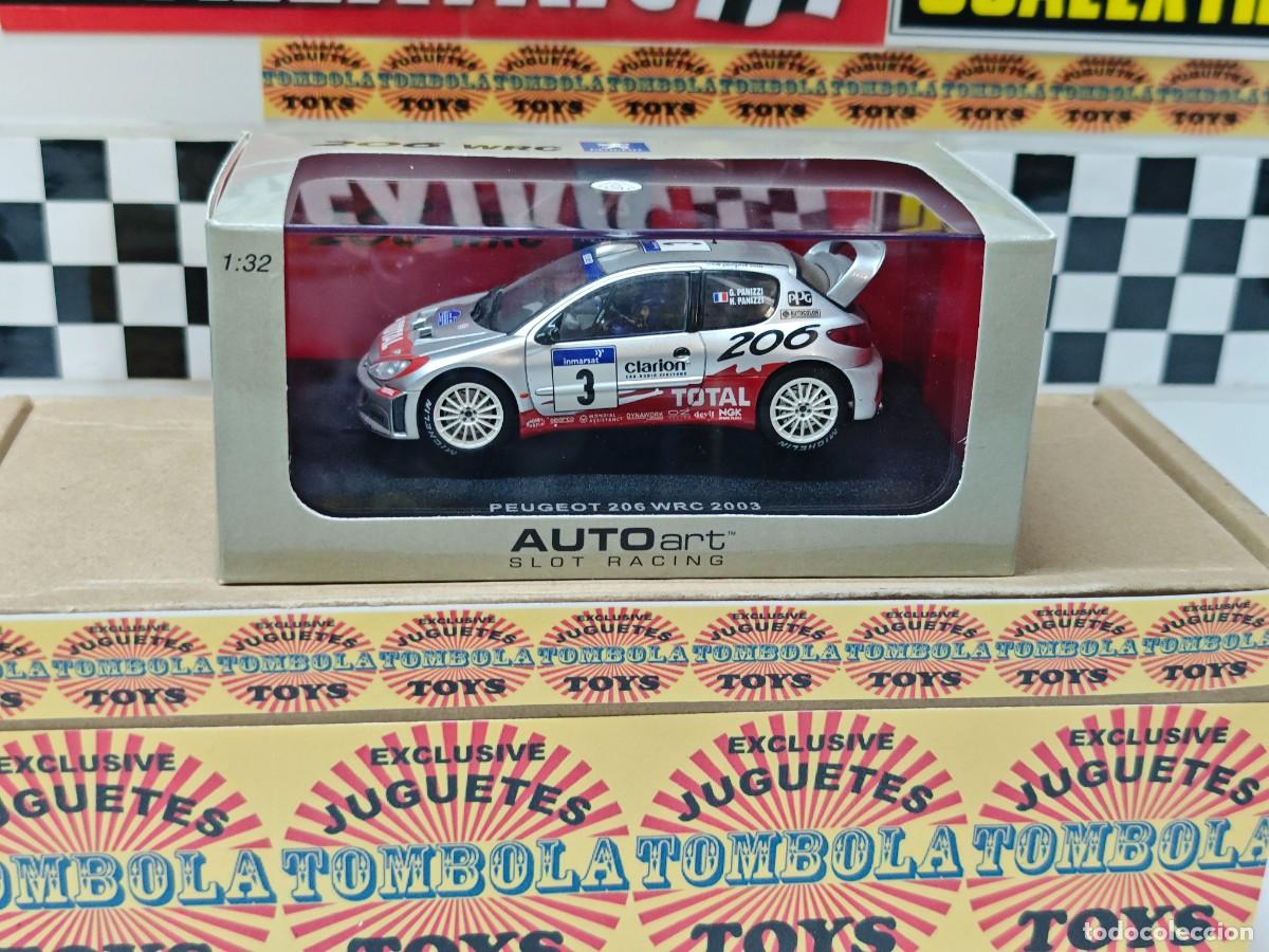 Slot Cars: PEUGEOT 206 WRC 2003 RALLY FRANCE AUTOART FLY SPIRIT SCALEXTRIC
