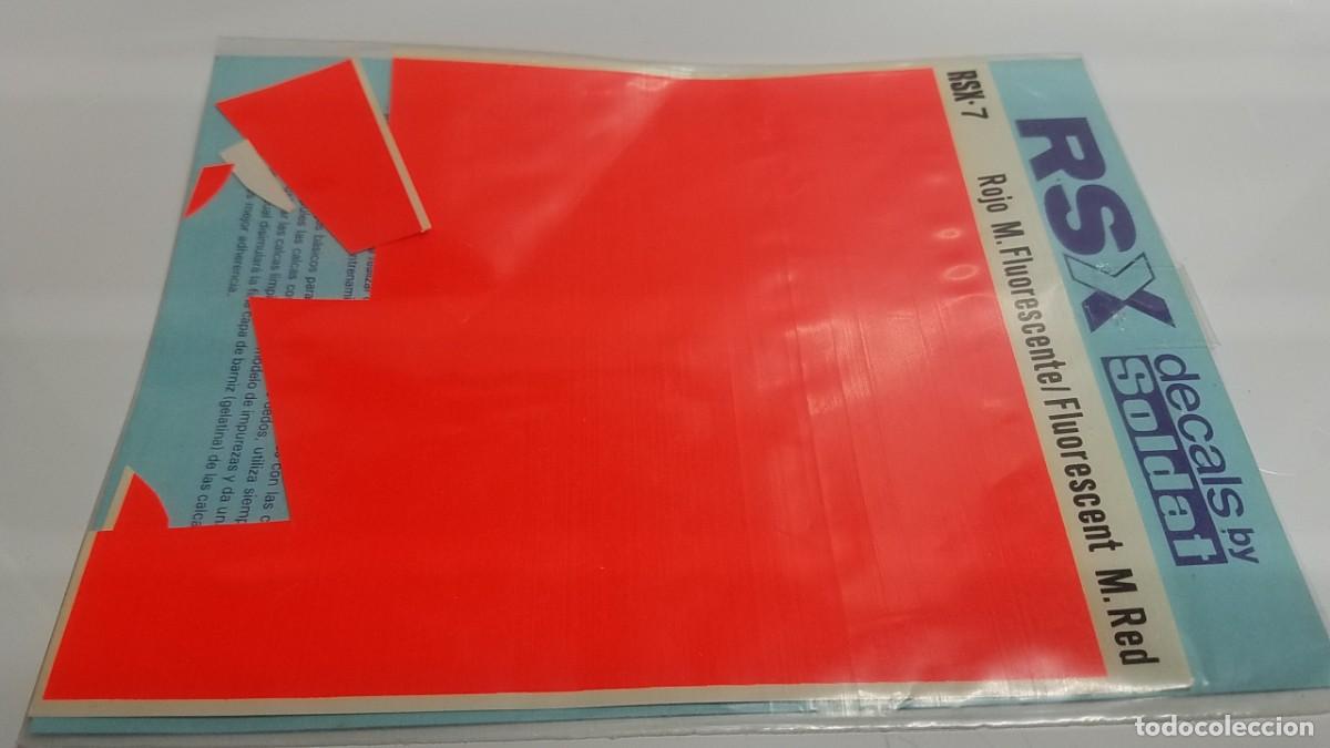 Slot Cars: SLOT SCALEXTRIC SOLDAT BLISTER CALCA ROJO FLUORESCENTE RSX-7