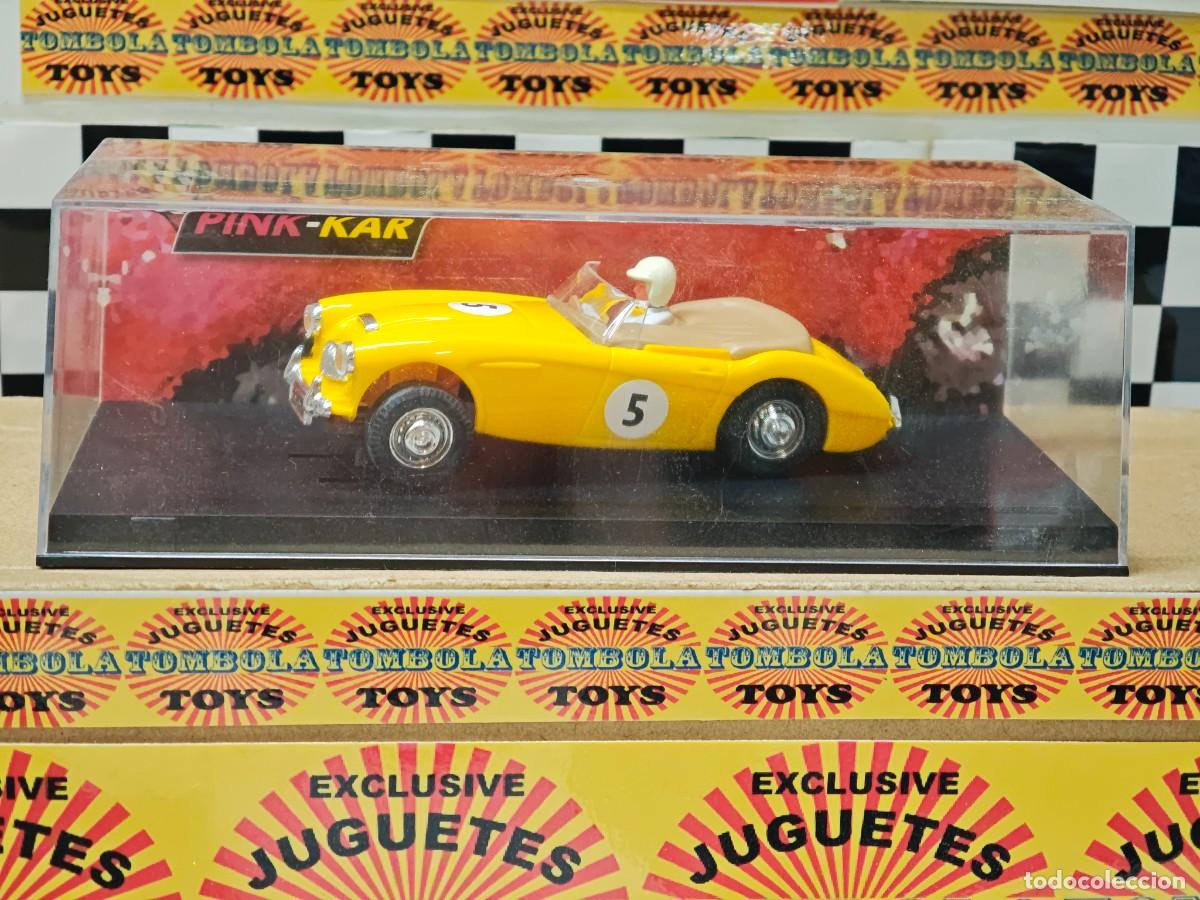 Slot Cars: AUSTIN HEALEY 3000 AMARILLO PINK-KAR FLY SPIRIT SCALEXTRIC SUPERSLOT REVELL