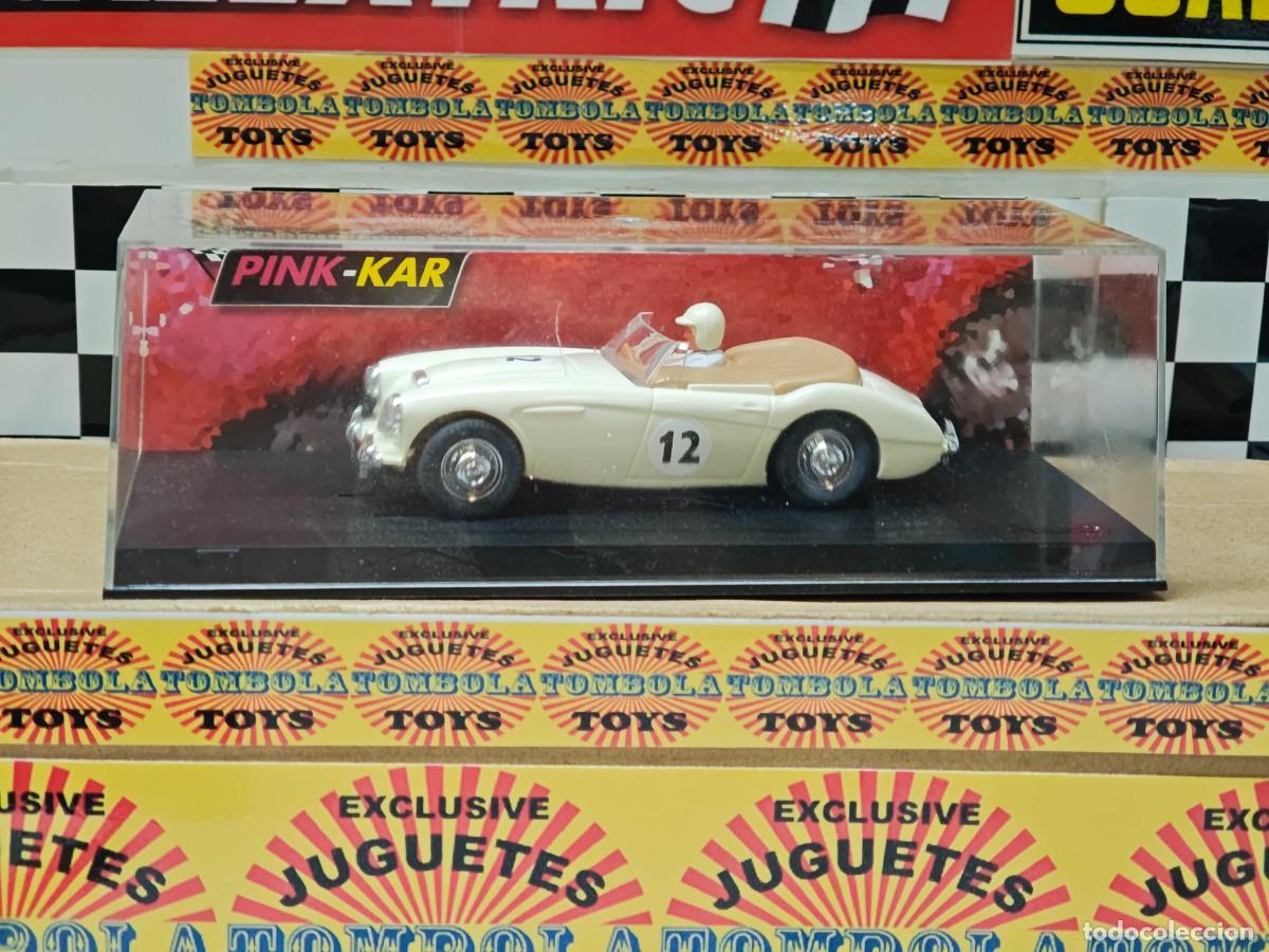 Slot Cars: AUSTIN HEALEY 3000 BLANC0 PINK-KAR FLY SPIRIT SCALEXTRIC SUPERSLOT REVELL