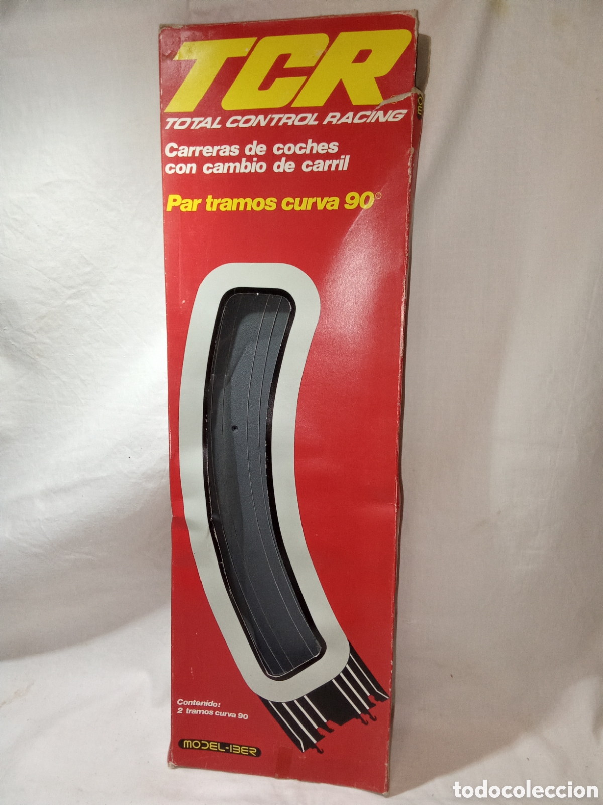 Slot Cars: PAR DE TRAMOS CURVA 90&deg; DE TCR EN CAJA