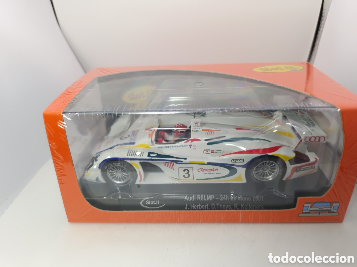 Slot Cars: SLOT.IT AUDI R8 LMP N&deg;3 LE MANS 2001 CA33D