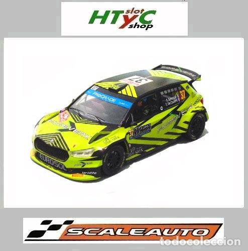Slot Cars: SCALEAUTO SKODA FABIA RALLY2 #37 RALLYE MONTE CARLO 2023 DELECOUR SC-6446R