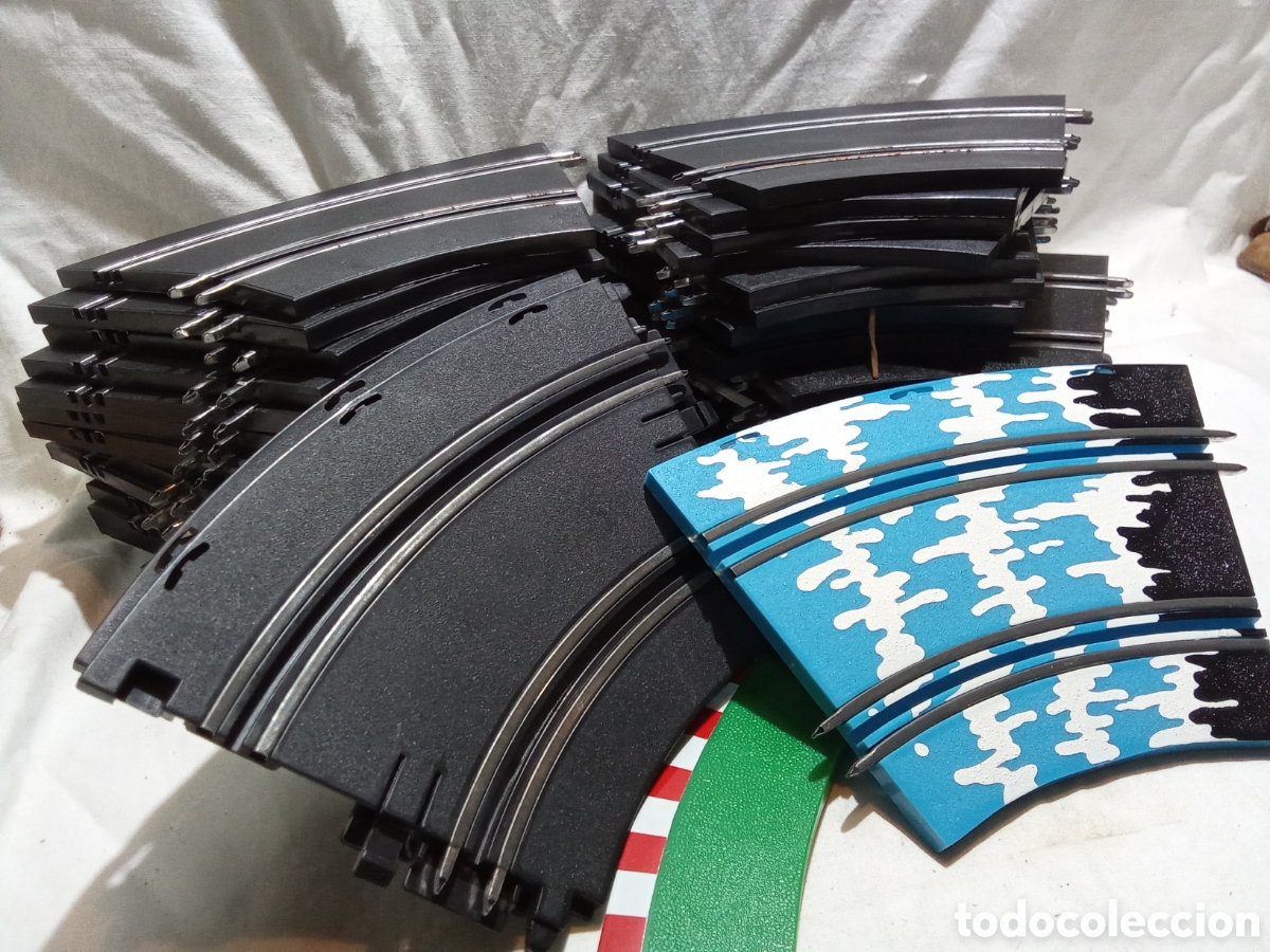 Slot Cars: GRAN LOTE DE 33 TRAMOS DE CURVA CURVOS SCALEXTRIC
