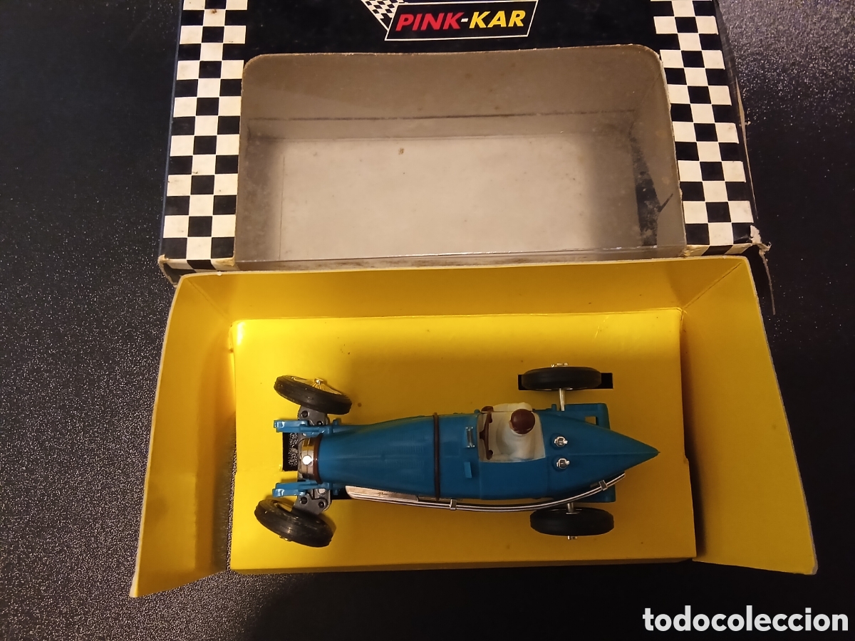 Slot Cars: Coche Slot PINK-KAR de Bugatti Type 59 azul