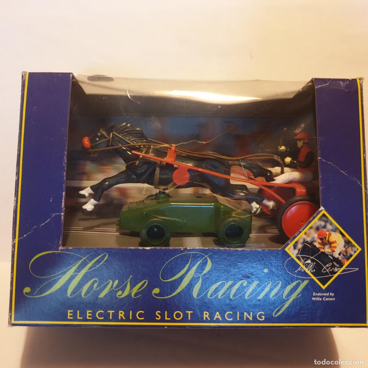 Slot Cars: SCALEXTRIC HORSE RACING CABALLO CON SULKY REF.-C.420