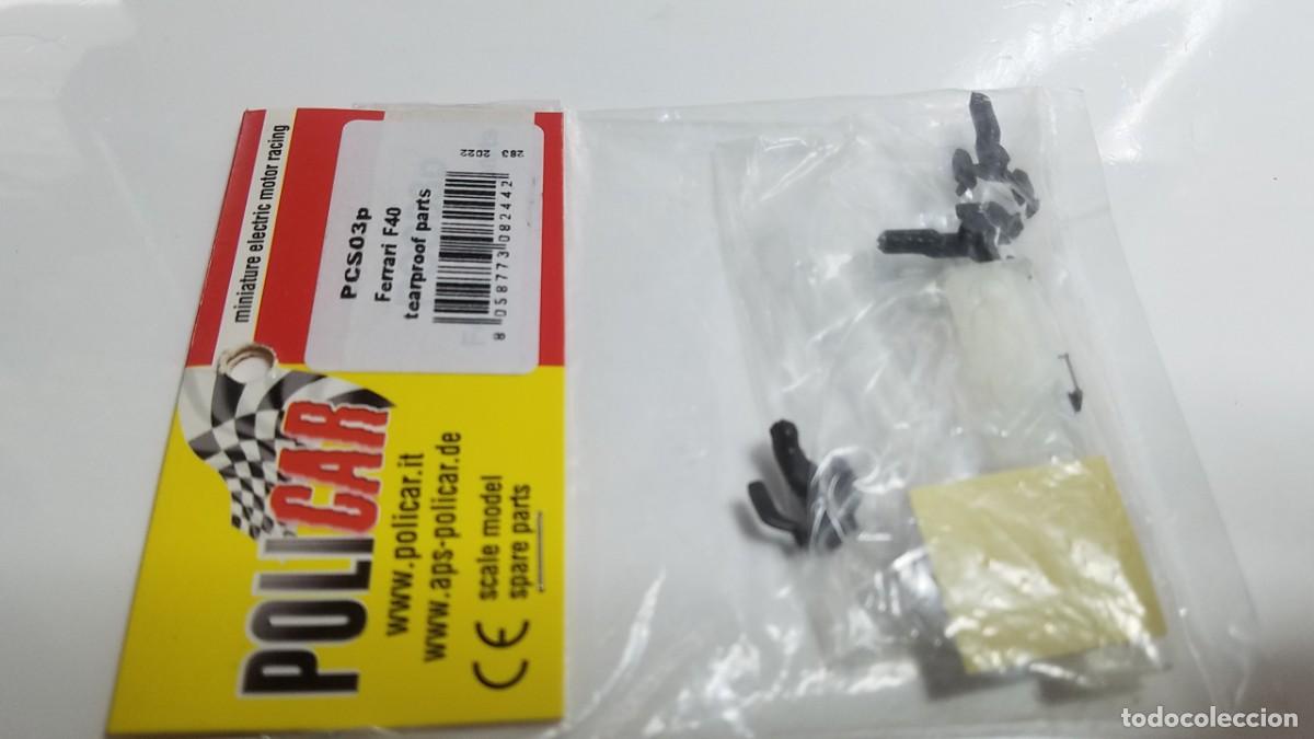 Slot Cars: SLOT SCALEXTRIC POLICAR BLISTER BOLSA PIEZAS RESISTENTES AL DESGARRO FERRARI F40 REF. PCS03p